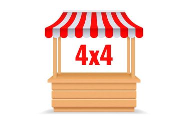 Markkinapaikka 4x4 m